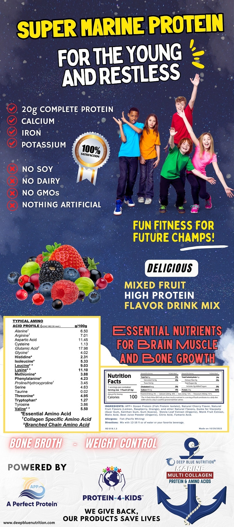 Super Marine Protein For The Young & Restless (Mixed Fruit)